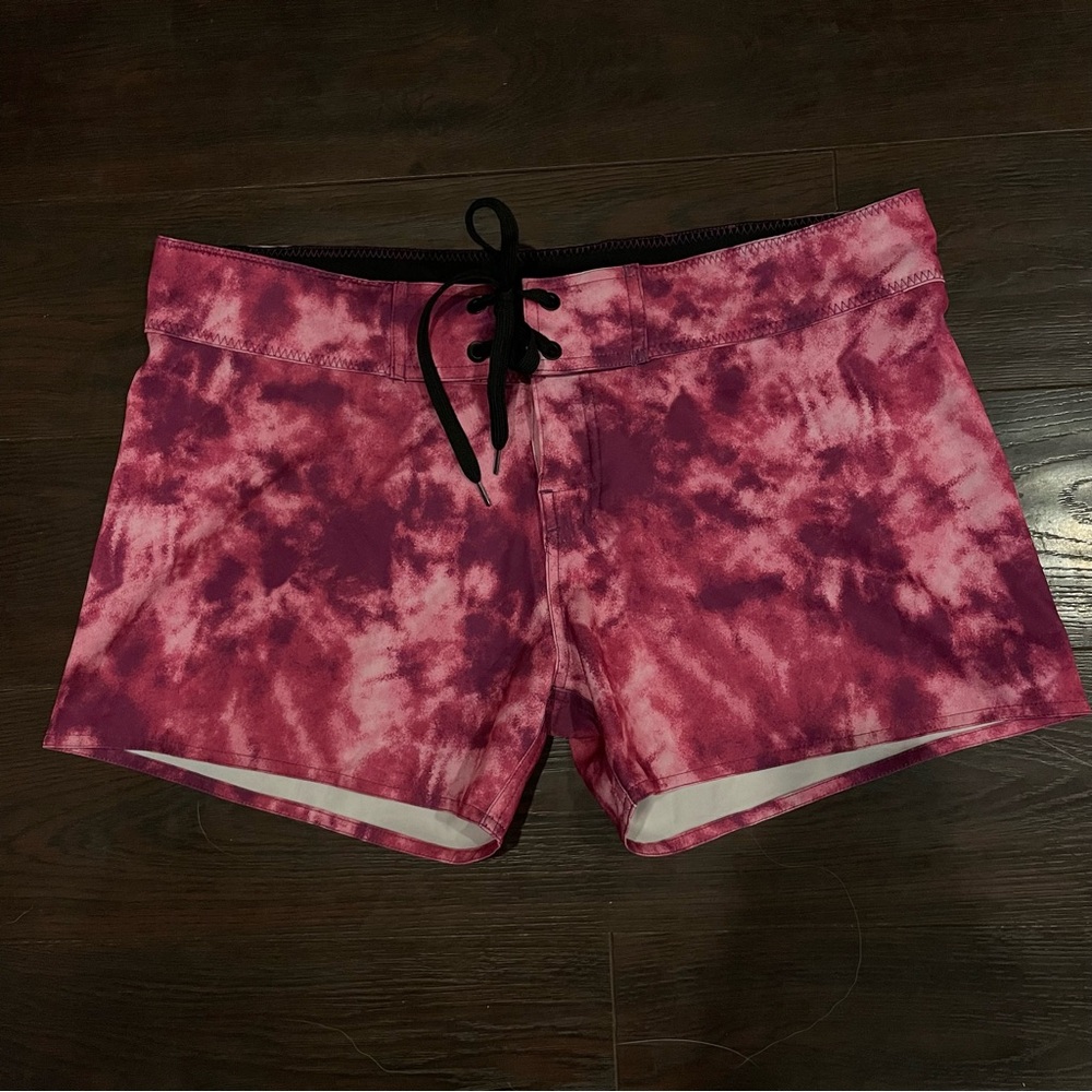 Burnside Pink Tie-Dye Board Shorts